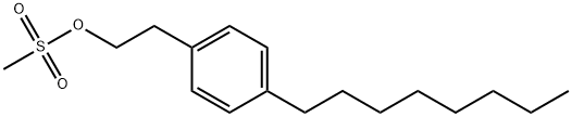 1-メタンスルホン酸2-(4-オクチルフェニル)エチル 化学構造式