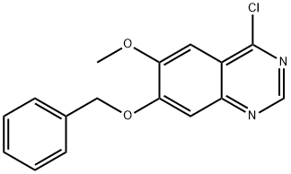 7-ベンジルオキシ-4-クロロ-6-メトキシキナゾリン 化学構造式