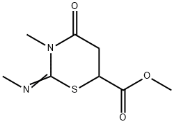 3,4,5,6-Tetrahydro-3-methyl-2-(methylimino)-4-oxo-2H-1,3-thiazine-6-carboxylic acid methyl ester|