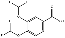 3,4-ビス(ジフルオロメトキシ)安息香酸 化学構造式