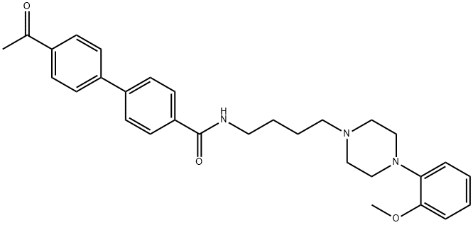 4'-ACETYL-N-[4-[4-(2-METHOXYPHENYL)-1-PIPERAZINYL]BUTYL]-[1,1'-BIPHENYL]-4-CARBOXAMIDE Structure