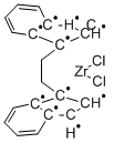 MESO-乙烯双(1-茚基)二氯化锆, 162429-20-1, 结构式