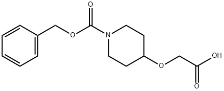 1-N-CBZ-哌啶-4-氧基乙酸, 162504-85-0, 结构式