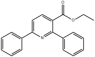 2, 6-diphenyl-3-pyridinecarboxylic acid ethyl ester 化学構造式