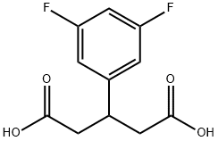 3-(3,5-二氟苯基)戊二酸, 162549-35-1, 结构式