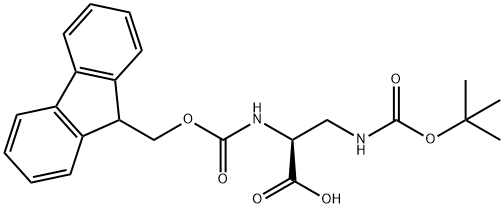 N-Fmoc-N'-Boc-L-2,3-二氨基丙酸,162558-25-0,结构式