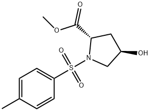 反式-1-对甲苯磺酰基-4-羟基-L-脯氨酸甲酯 结构式