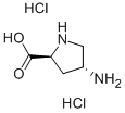(2S,4R)-4-アミノピロリジン-2-カルボン酸二塩酸塩 化学構造式