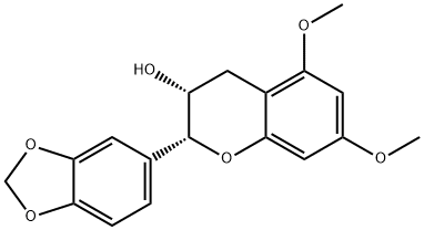 (2R-CIS)-2-(1,3-苯并二恶茂-5-基)-3,4-二氢-5,7-二甲氧基-2H-1-苯并吡喃-3-醇,162602-04-2,结构式