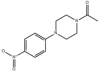 1-Acetyl-4-(4-nitrophenyl)piperazine 化学構造式