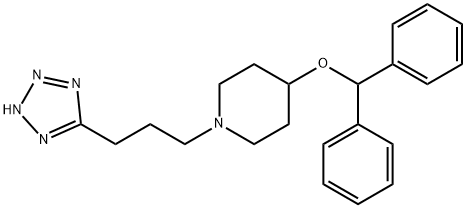 4-(二苯基甲氧基)-1-[3-(2H-四氮唑-5-基)丙基]哌啶, 162641-16-9, 结构式