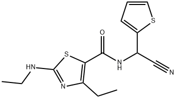 N-(α-사이아노-2-테닐)-4-에틸-2-(에틸아미노)-5-티아졸카복  사마이드