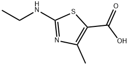 2-乙氨基-4-甲基噻唑-5-羧酸, 162651-09-4, 结构式