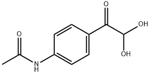 4-アセタミドフェニルグリオキサール, 水和物 化学構造式