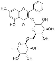 高良姜素 3-芸香糖苷, 16268-50-1, 结构式