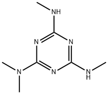 N(2),N(2),N(4),N(6)-tetramethylmelamine Structure