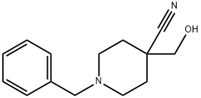 1-Benzyl-4-(hydroxymethyl)piperidine-4-carbonitrile Structure