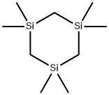 1,1,3,3,5,5-ヘキサメチル-1,3,5-トリシラシクロヘキサン 化学構造式