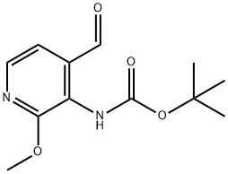(4-甲酰基-2-甲氧基吡啶-3-基)氨基甲酸叔丁酯, 162709-22-0, 结构式