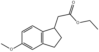 2,3-二氢-5-甲氧基-1H-茚-1-乙酸乙酯, 162713-88-4, 结构式