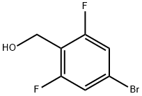 4-ブロモ-2,6-ジフルオロベンジルアルコール 化学構造式