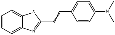 2-[4-(ジメチルアミノ)スチリル]ベンゾチアゾール 化学構造式