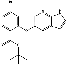 2-[(1H-吡咯并[2,3-b]吡啶-5-基)氧基]-4-溴苯甲酸叔丁酯 结构式