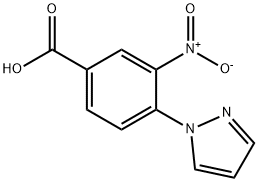 3-nitro-4-(1H-pyrazol-1-yl)benzoic acid Struktur