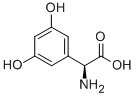 (S)-3,5-ジヒドロキシルフェニルグリシン 化学構造式