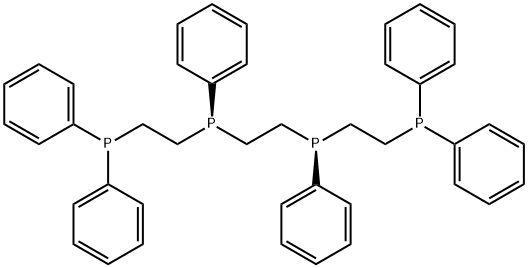 エチレンビス[(S)-フェニル2-(ジフェニルホスフィノ)エチルホスフィン] 化学構造式