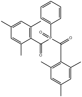 Phenylbis(2,4,6-trimethylbenzoyl)phosphine oxide Struktur