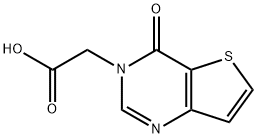 (4-オキソチエノ[3,2-D]ピリミジン-3(4H)-イル)酢酸 化学構造式