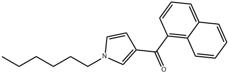 1-Hexyl-3-(1-naphthoyl)pyrrole 结构式