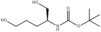 (S)-(-)-2-(N-BOC-アミノ)-1,5-ペンタンジオール 化学構造式