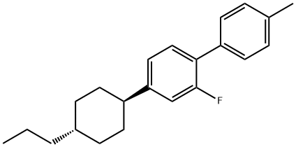 4-(TRANS-4-PROPYLCYCLOHEXYL)-2-FLUORO-4''-METHYLBIPHENYL Struktur