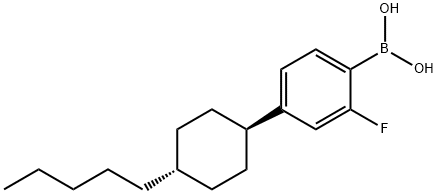 3-氟-4'-(反式-4-戊基环己基)-苯硼酸,163006-96-0,结构式