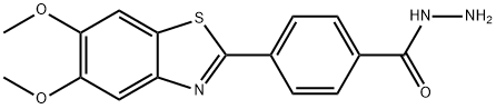 4-(5,6-ジメトキシベンゾチアゾール-2-イル)安息香酸ヒドラジド 化学構造式