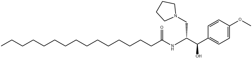 Hexadecanamide, N-[(1R,2R)-2-hydroxy-2-(4-methoxyphenyl)-1-(1-pyrrolidinylmethyl)ethyl]- Struktur