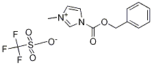 1-カルボベンゾキシ-3-メチルイミダゾリウムトリフルオロメタンスルホナート 化学構造式