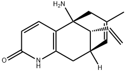 (5R,9R,11R)-5-Amino-11-ethenyl-5,6,9,10-tetrahydro-7-methyl-5,9-methanocycloocta[b]pyridin-2(1H)-one 化学構造式