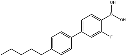 (3-氟-4'-戊基-4-联苯基)硼酸 结构式