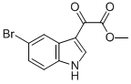 2-(5-ブロモ-1H-インドール-3-イル)-2-オキソ酢酸メチル 化学構造式