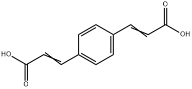 ベンゼン-1,4-ジアクリル酸 化学構造式