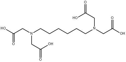 1,6-ジアミノヘキサン-N,N,N',N'-四酢酸 化学構造式