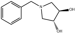 (3R,4R)-(-)-1-ベンジル-3,4-ピロリジンジオール 化学構造式