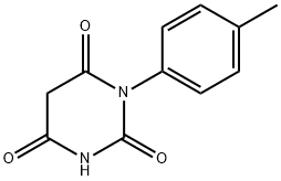 1-(4-メチルフェニル)ピリミジン-2,4,6(1H,3H,5H)-トリオン 化学構造式