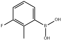 3-フルオロ-2-メチルフェニルボロン酸 化学構造式