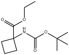 Cyclobutanecarboxylic acid, 1-[[(1,1-diMethylethoxy)carbonyl]aMino]-, ethyl ester Struktur