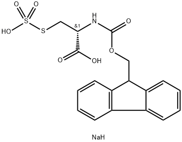 N-芴甲氧羰基-S-磺基-L-半胱氨酸二钠盐 结构式