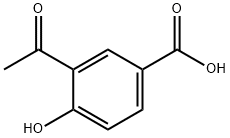 3-アセチル-4-ヒドロキシ安息香酸 化学構造式